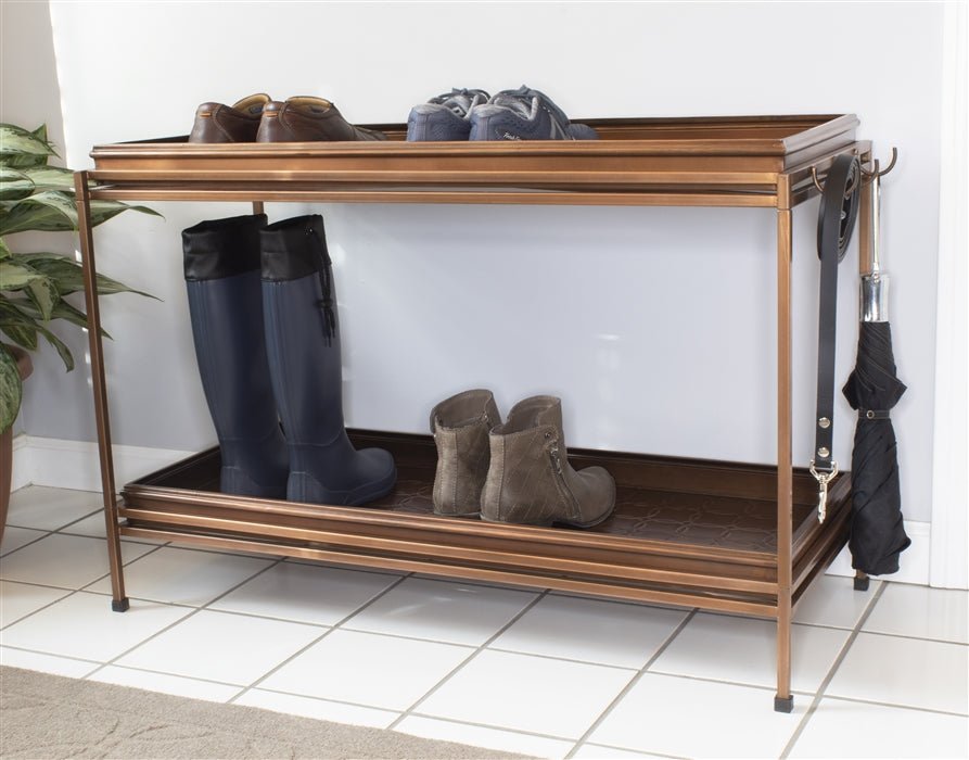 2-Tier Boot Tray with Stand - Durable Shoe Organizer for Entryway, Mudroom & Closet - Perfect for Wet Shoes, Boots & Sneakers Storage