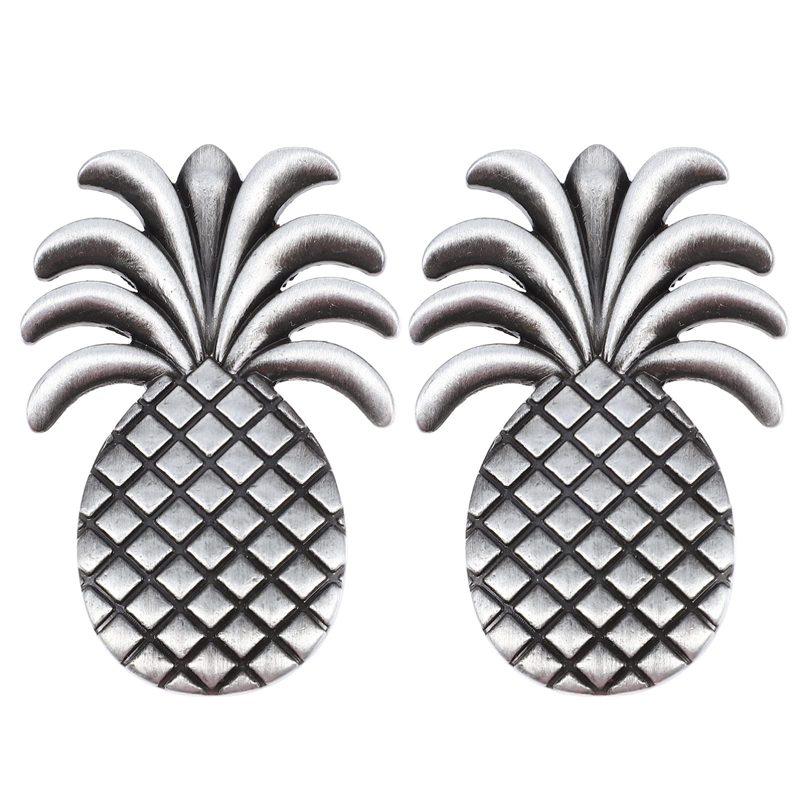 Pineapple Cabinet Handles 2pcs - Silver for Kitchen, Dresser & Office