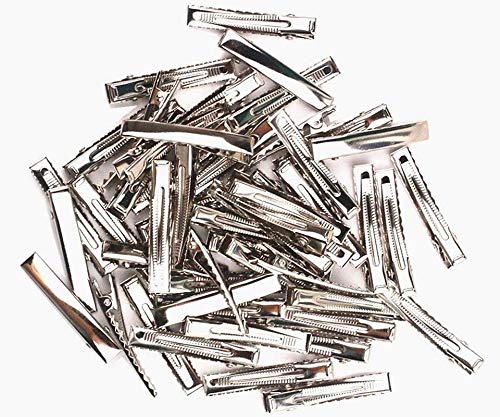 Elina Alligator Hair Clips for Women - 12 Pack Silver Hair Claws for Thick Hair, Ponytail Holders - Perfect for Work, Gym, and Everyday Styling