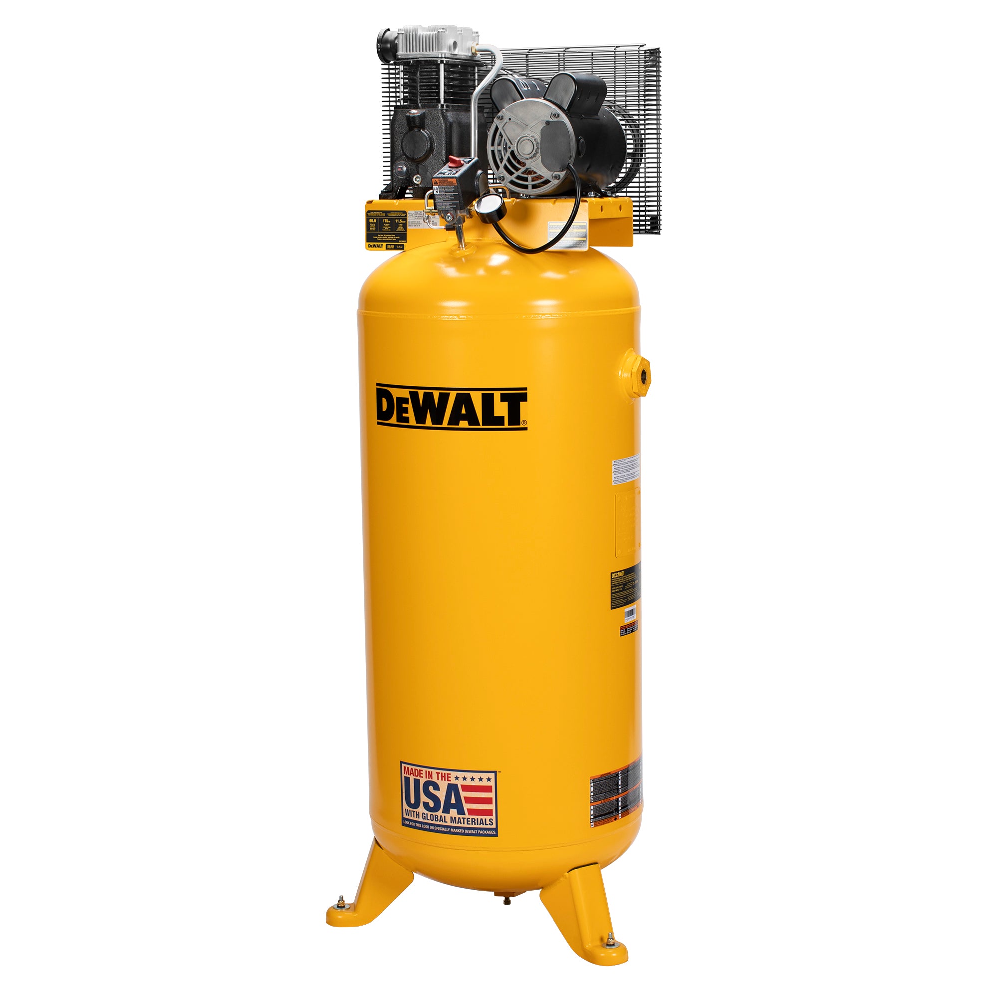 **DeWALT DXCM602 60-Gallon 175 PSI Vertical Air Compressor – Heavy-Duty Industrial Use for Workshops, Construction & Automotive Repair**