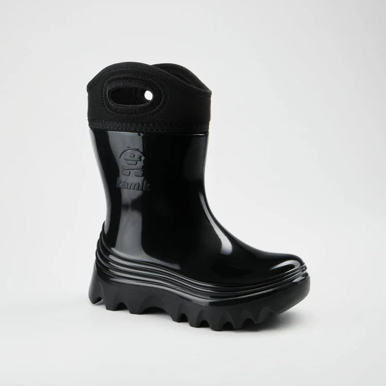 Kamik Black Drizzle Toddler Rain Boots - Waterproof Kids Rain Shoes for Boys & Girls - Perfect for Puddle Jumping and Outdoor Play