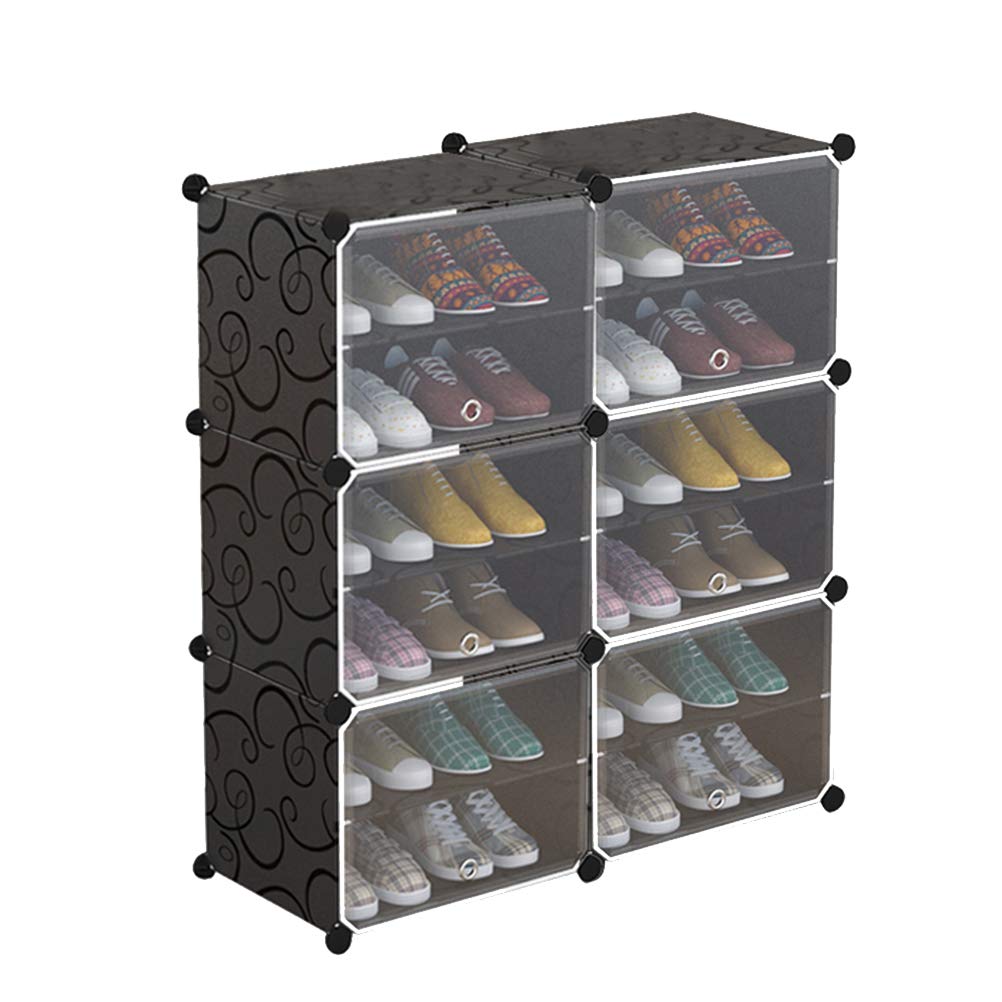 DOITOOL 2-Tier 6-Layer Shoe Rack - Durable Shoe Storage Cabinet, Space Saving Shoe Organizer for Entryway, Closet & Bedroom - Perfect for Sneakers, Boots & Slippers