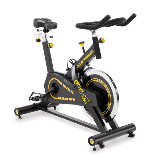 Circuit Fitness AMZ 955BK BT Indoor Cycling Bike - 40 lbs Flywheel, Bluetooth Connectivity, Quiet Belt Drive System | Home Gym Cardio Workout Equipment for Weight Loss & Fitness Training