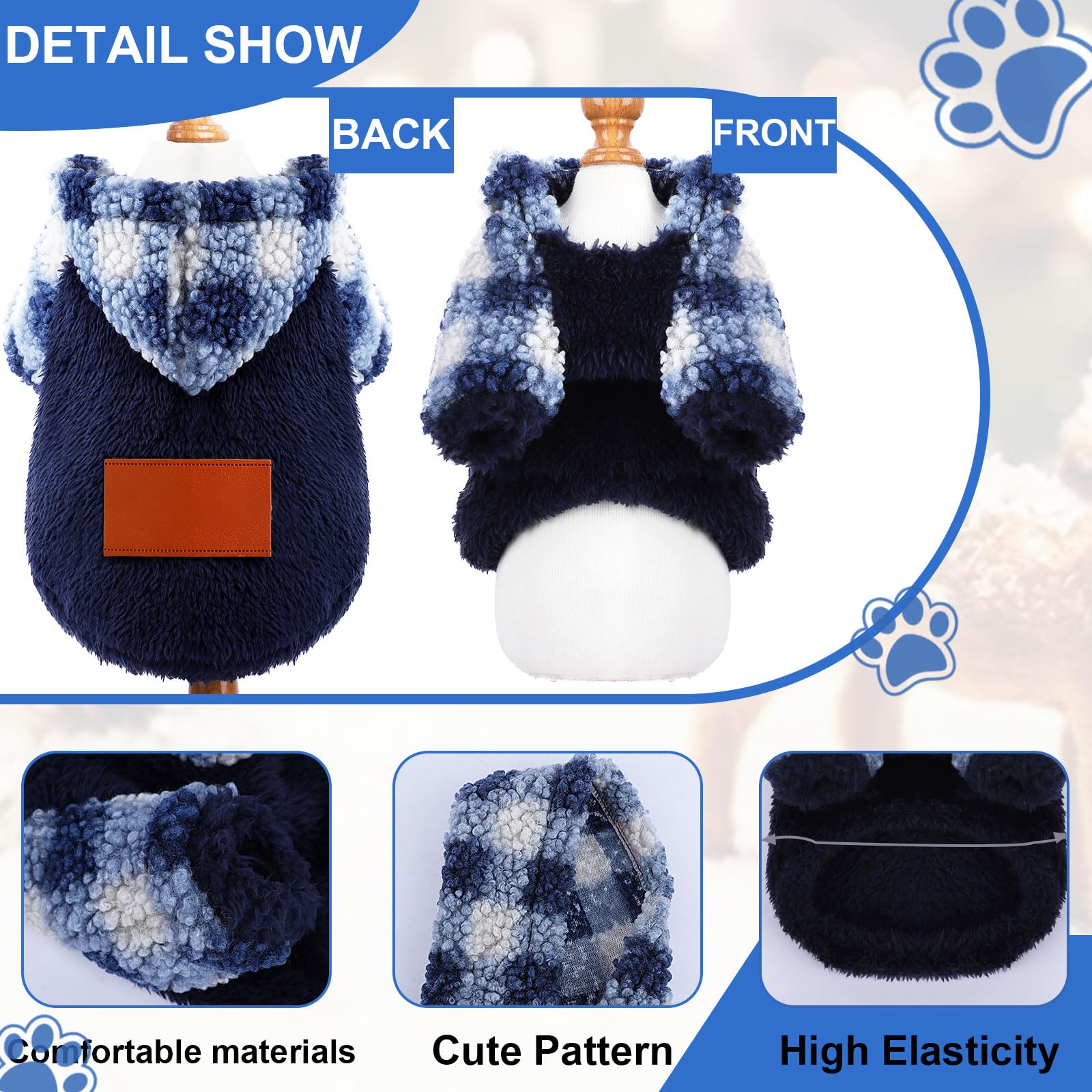 Small Dog Hoodie & Sweater for Chihuahuas & Puppies - Cozy Thanksgiving Outfit for Small Dogs - Perfect for Holidays, Parties & Outdoor Adventures