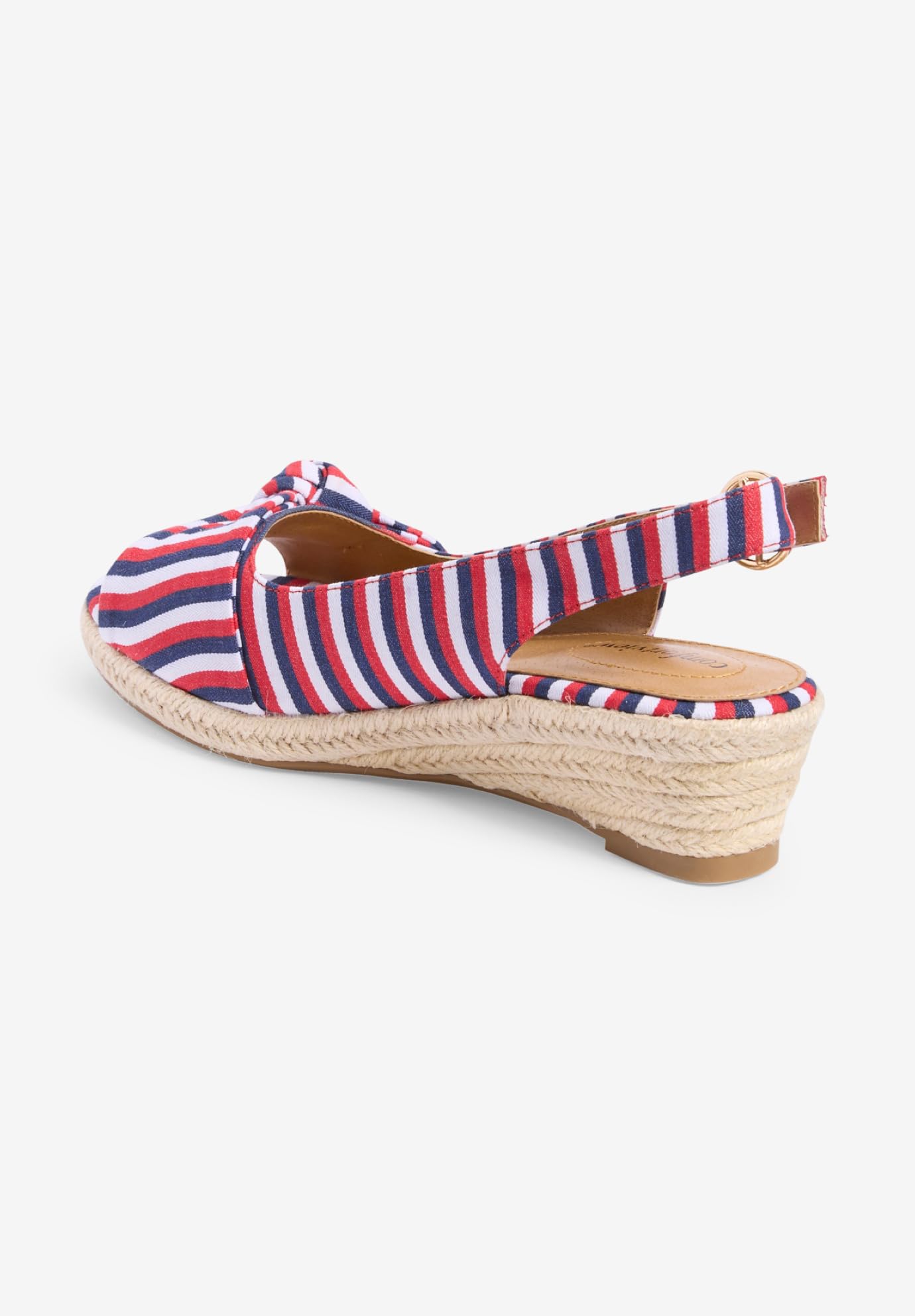 Comfortview Women's Wide Width The Zanea Espadrille Shoes - Breathable Slip-On Flats for Casual Wear & Summer Outfits