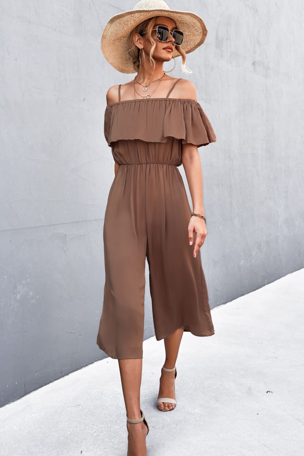 Stylish Spaghetti Strap Layered Resort Jumpsuit for Women - Perfect for Beach Vacations, Summer Parties & Tropical Getaways