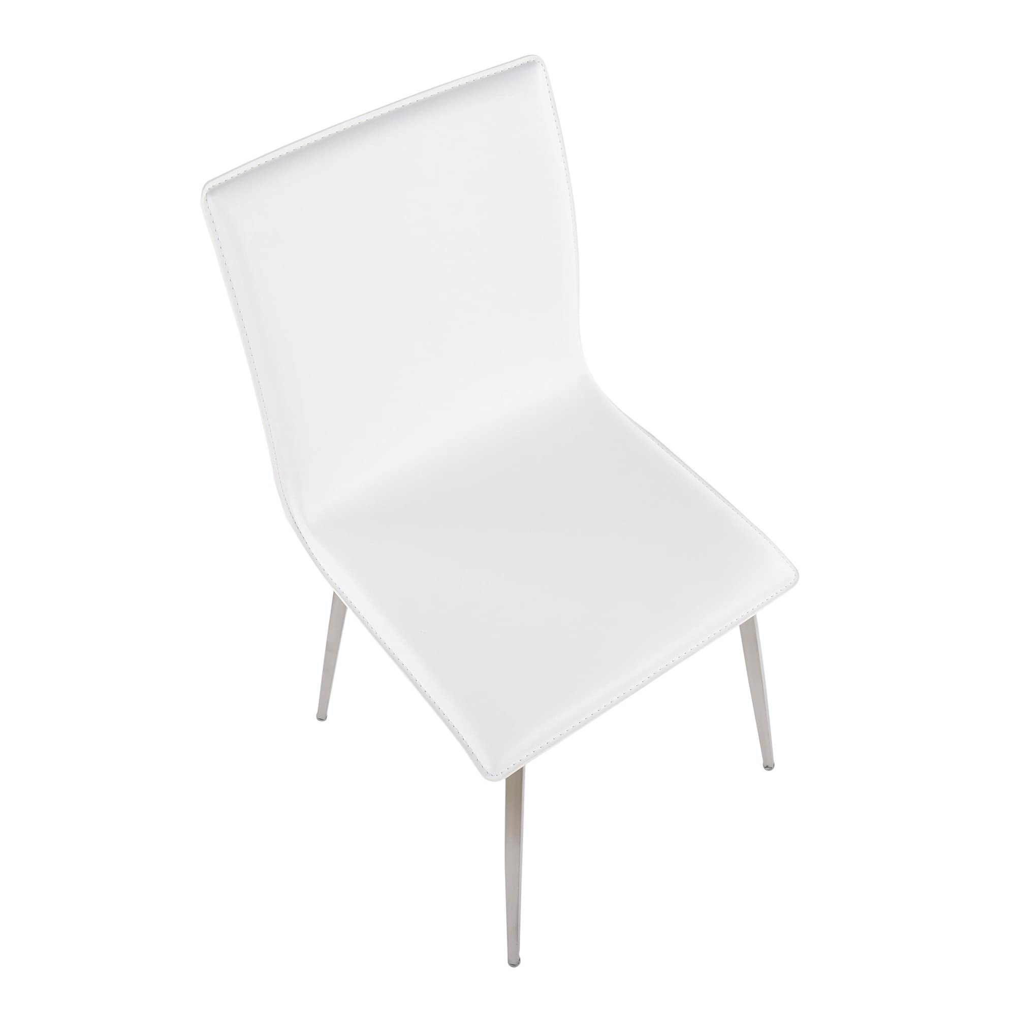 LumiSource Mason Upholstered Dining Chairs Set of 2 - Modern Kitchen Chairs with Comfortable Fabric Seat for Dining Table, Breakfast Nook, and Home Office