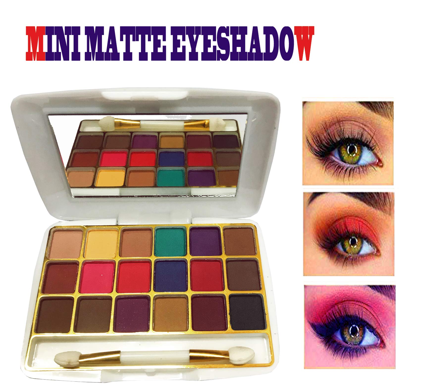 Eod Cosmetics Makeup Kit - 18 Color Eyeshadow Palette, Creamy Matte Lipstick, Makeup Brush & Kajal with Multi-Purpose Pouch (Set of 5) | Perfect for Travel, Parties & Everyday Glam