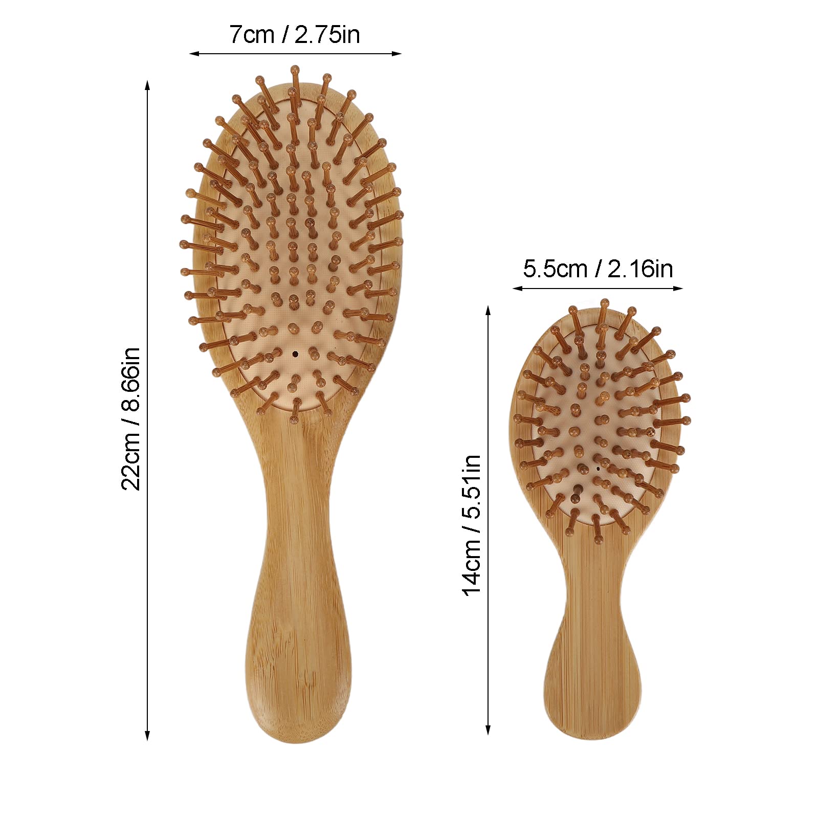 Wooden Hair Brush & Comb Set - Anti Static, Smoothing & Massaging for Hair Care - Perfect for Detangling, Styling & Scalp Massage at Home or Salon