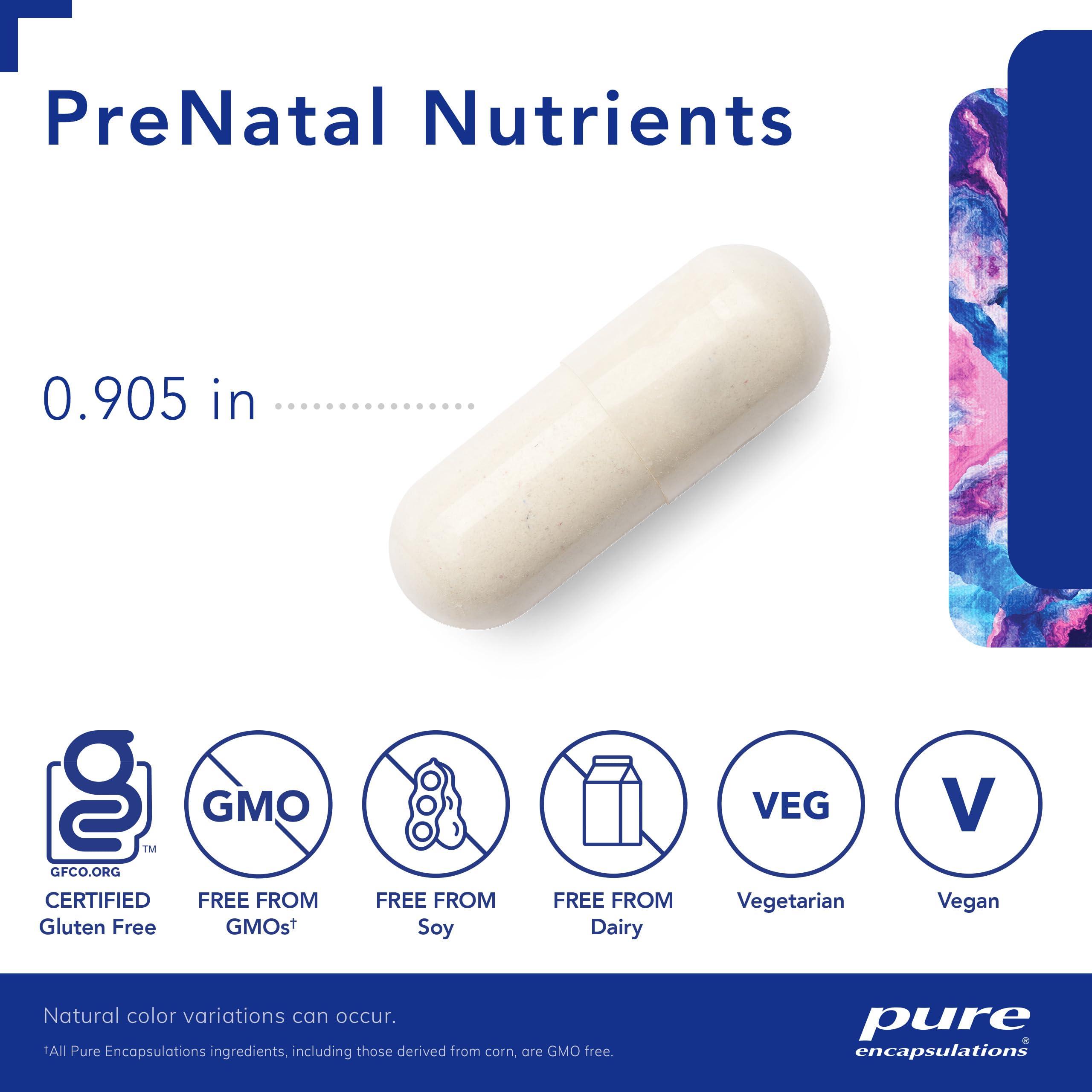 Pure Encapsulations Prenatal Vitamins - 120 Capsules for Pregnancy & Breastfeeding Support | Folate, Choline, Iron Supplement | Gluten Free, Non-GMO | Boosts Energy & Fetal Development | Ideal for Expecting Moms & Nursing Mothers
