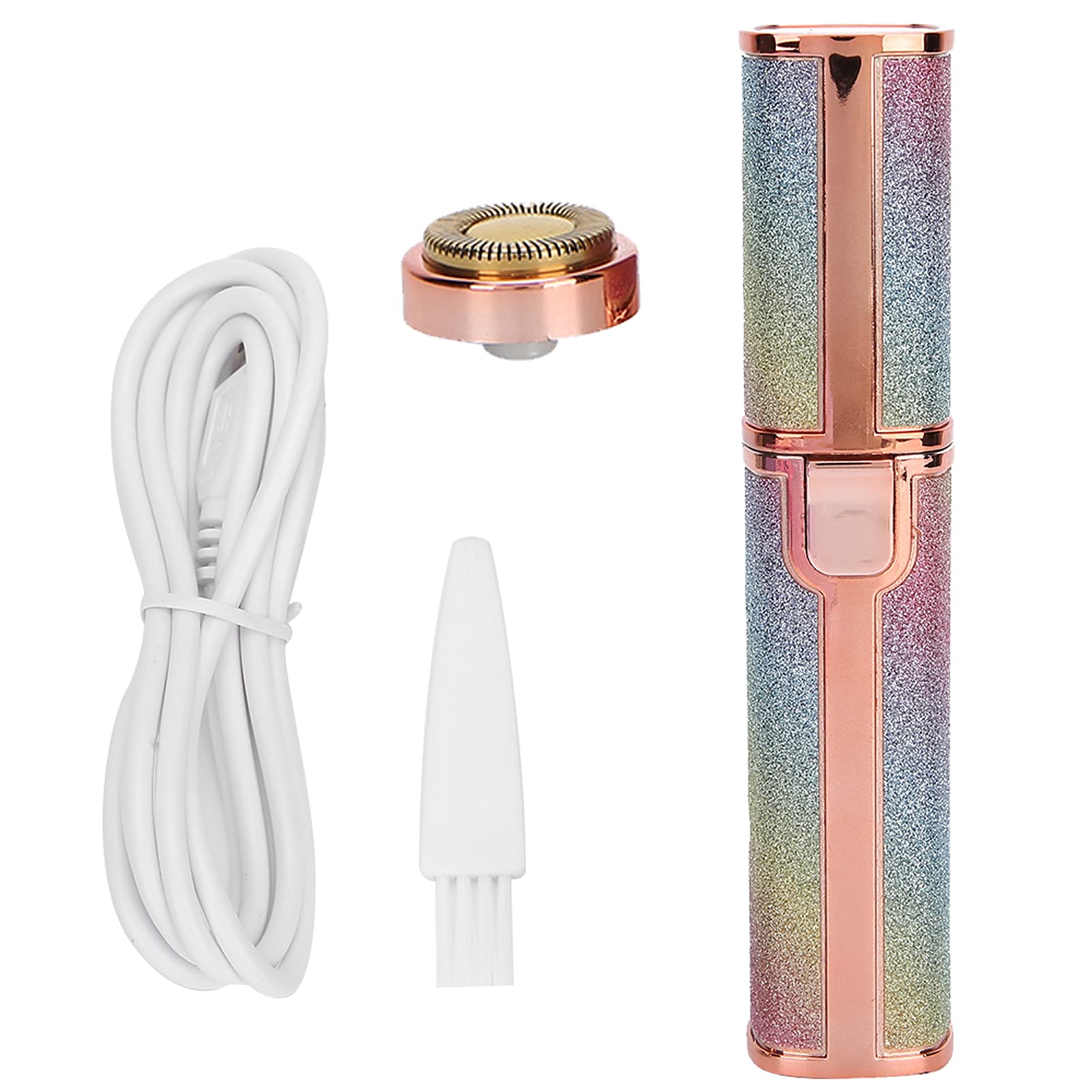 Women's Facial Hair Removal Epilator & Electric Razor - Waterproof with Removable Heads for Face & Body - Smooth Skin at Home or On-the-Go