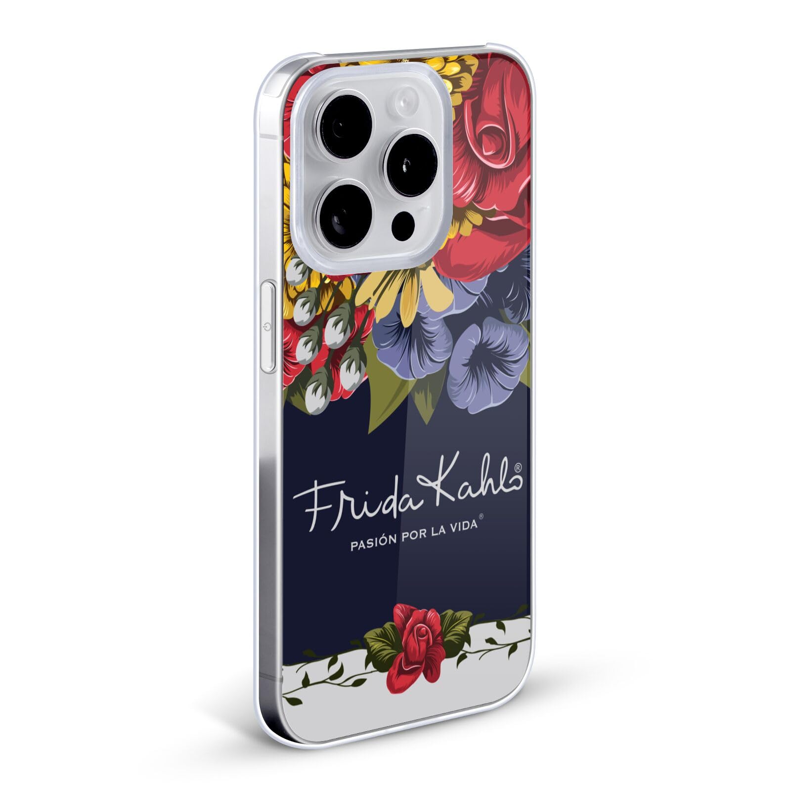 Officially Licensed Frida Kahlo Floral Hard Case for iPhone 13 Pro Max - Vibrant Red Flower Design, Durable Protection | Perfect Gift for Art Lovers & Frida Kahlo Fans