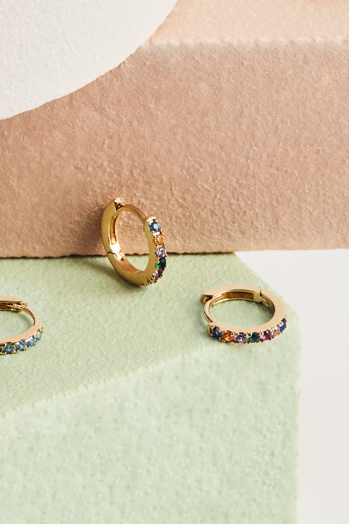 Rainbow Hoop Earrings for Women - Trendy Colorful Dangle Earrings for Everyday Wear & Party Outfits