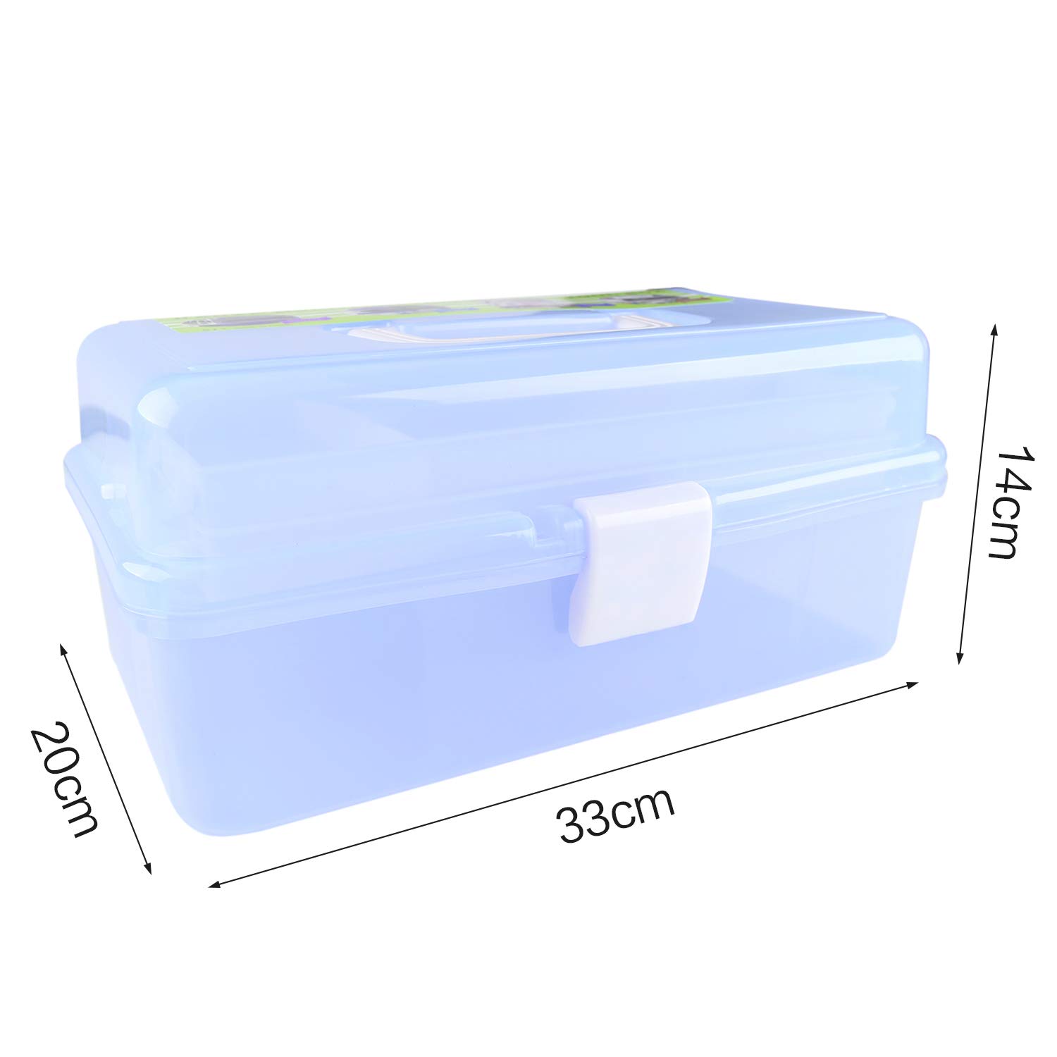 3-Tier Plastic Craft Caddy Box with Cantilever Design - Organizer for Pencils, Paints, Pastels & Art Supplies | Perfect for Artists, Students & DIY Craft Storage