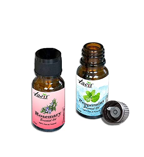 Pure Tavis Peppermint Essential Oil & Rosemary Essential Oil Set - 100% Natural for Aromatherapy, Diffuser, Massage & Skin Care