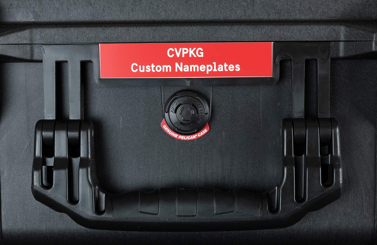 Custom Laser Engraved Pelican 1510 Case Nameplate - 3 Line Personalization in Red | Durable Protective Label for Equipment, Tools & Travel Gear