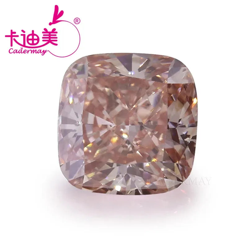 CADERMAY Cushion Cut 1.356CT VVS1 Clarity Brown CVD Lab Grown Diamond Loose Stone for Engagement Rings & Jewelry Making - Perfect for Custom Pendants, Earrings & Bridal Jewelry