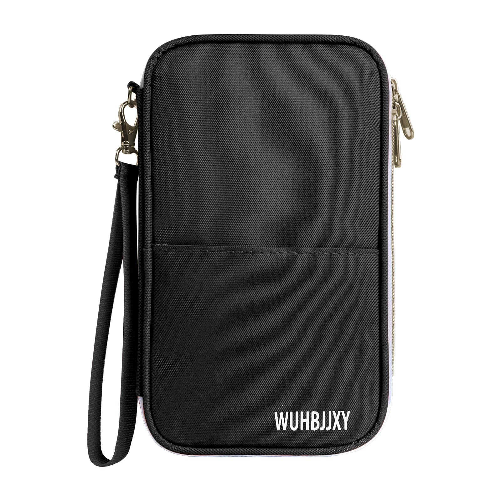 RFID Blocking Family Passport Holder - Travel Wallet with 3 Layers & Multiple Pockets (Black) | Secure Document Organizer for International Trips, Vacations & Business Travel