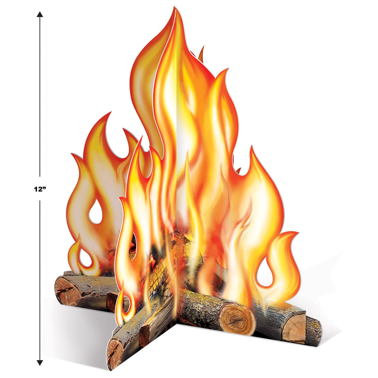 12 Pack Beistle 3D Campfire Party Centerpieces - Perfect for Halloween, Birthday, Camping & Outdoor Themed Decorations
