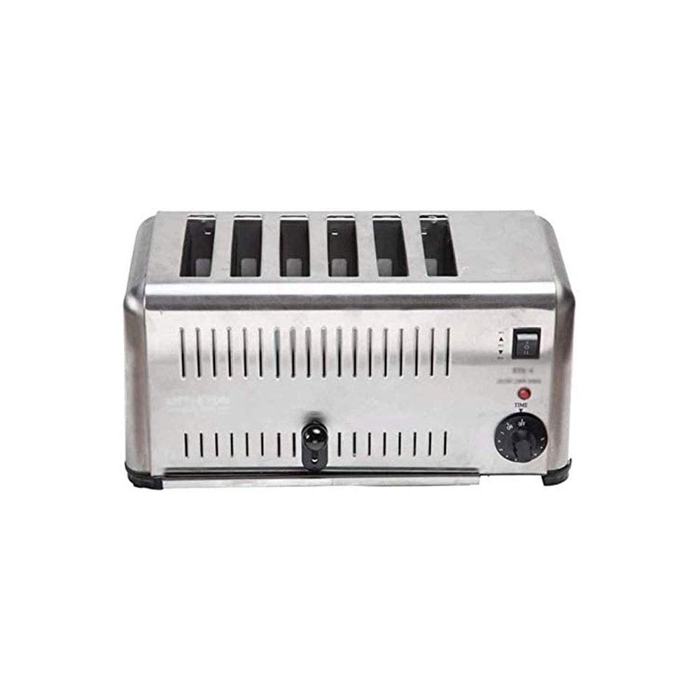 QPLKKMOI 6-Slice Automatic Toaster - Stainless Steel Bread Toaster for Home, Breakfast & Snacks - Perfect for Toast, Bagels, English Muffins & More - Ideal for Kitchens, Dorms & Offices