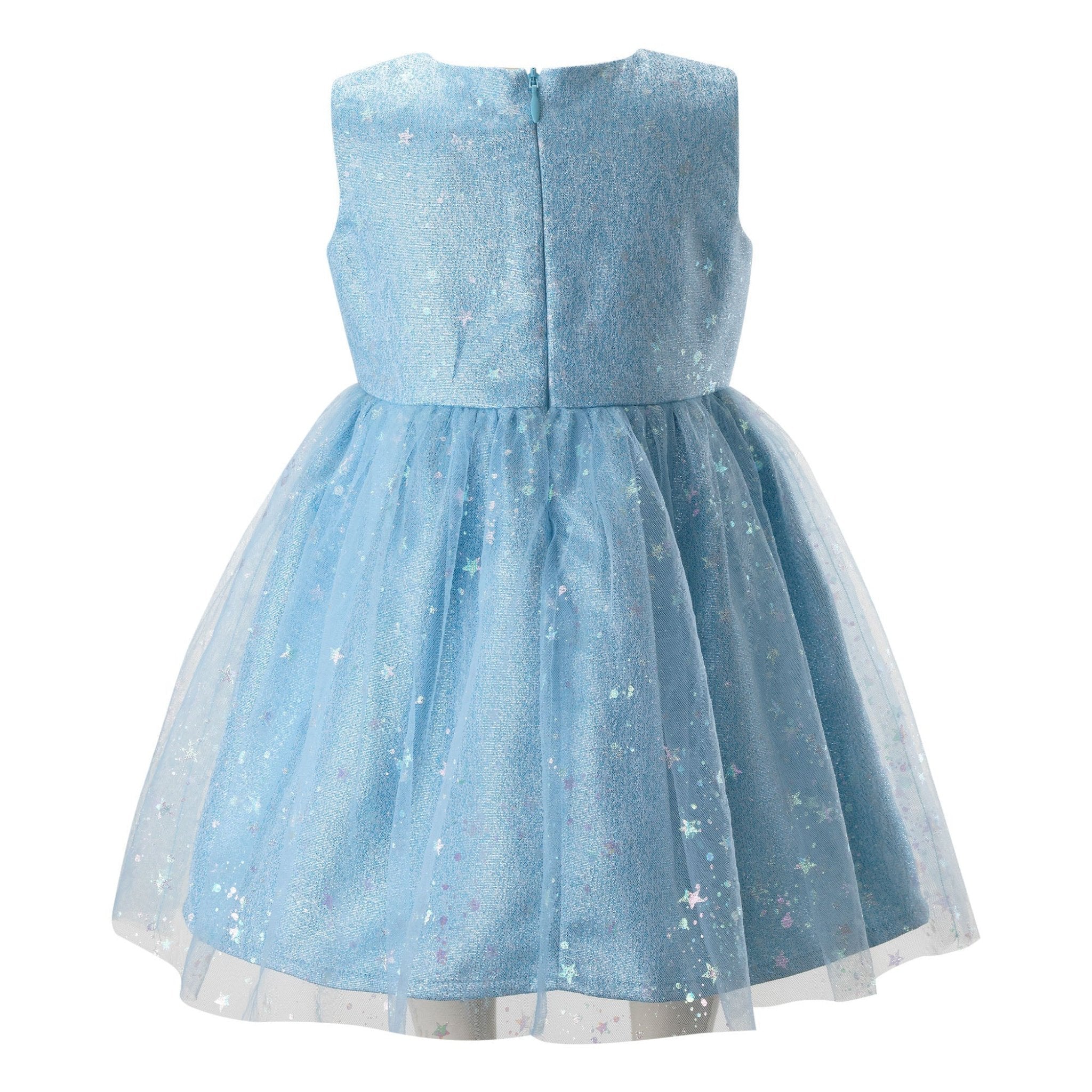 Sparkly Blue Star Tulle Dress for Baby Girls - Perfect for Birthday Parties, Photo Shoots & Special Occasions