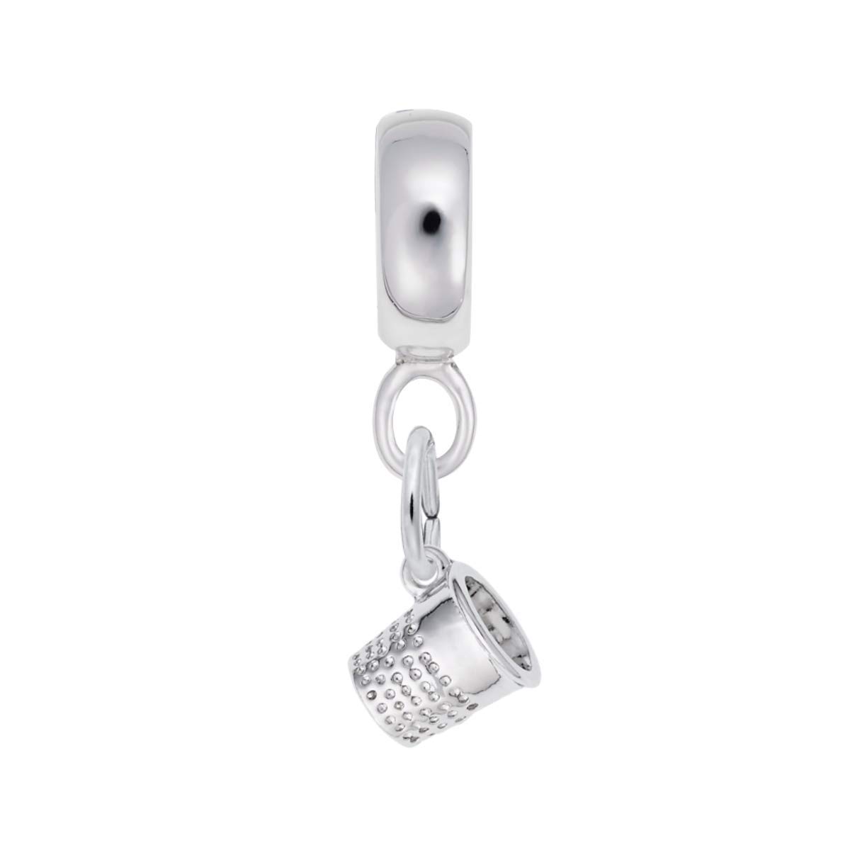 Thimble Charm Dangle Beads for Bracelets & Necklaces - DIY Jewelry Making Supplies for Handmade Bracelets & Pendants - Perfect for Crafting, Gifts & Fashion Accessories