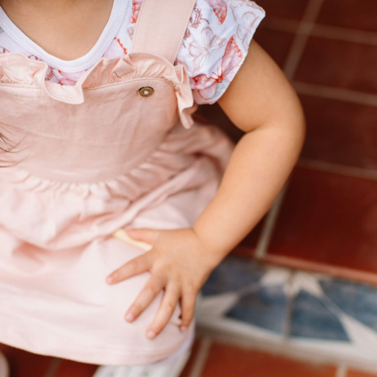 French Terry Dress for Toddlers - Soft Pink Sand Color | Perfect for Playdates, Daycare & Casual Outings