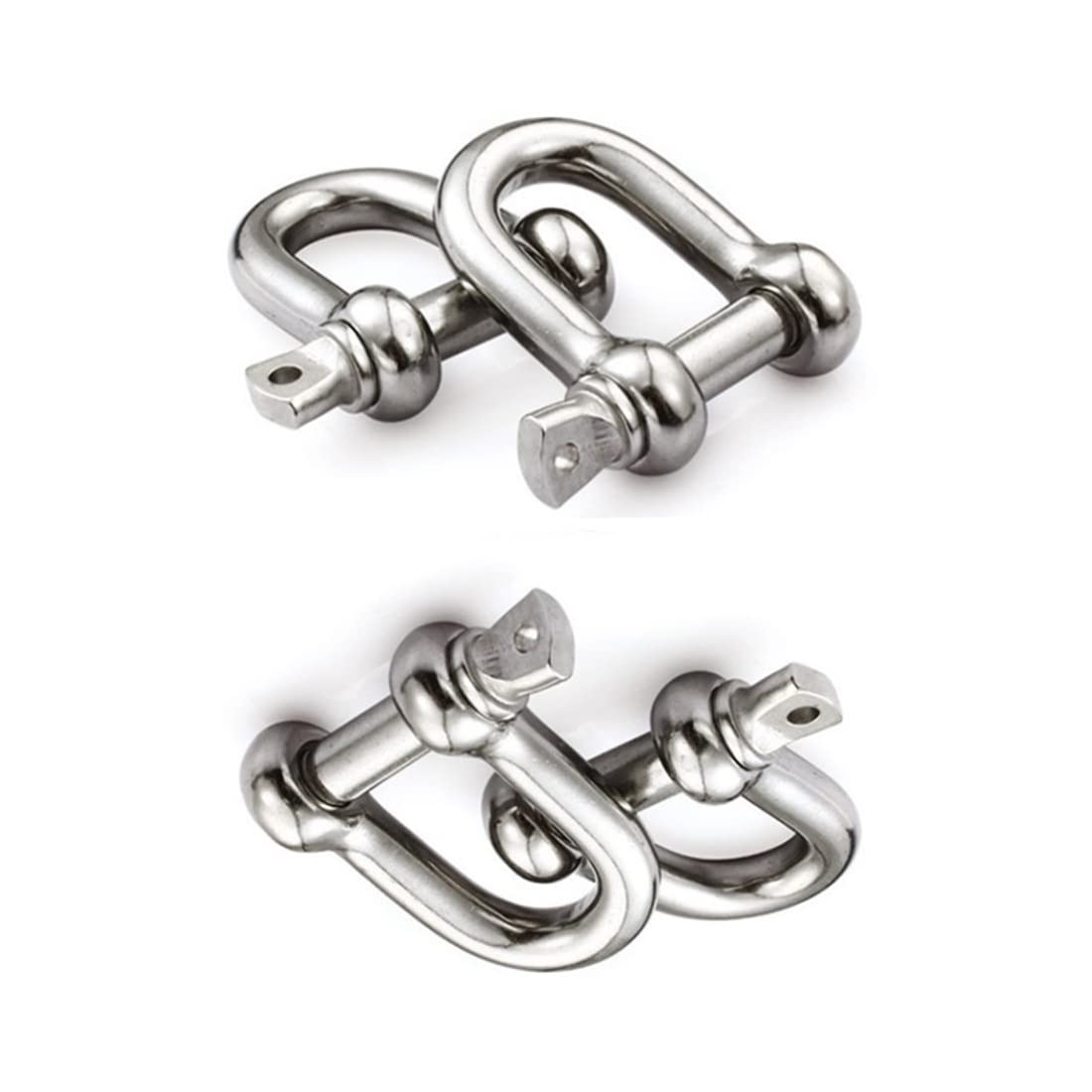 MIKMAYTOO Heavy Duty Stainless Steel Screw Pin Anchor Shackle - D-Shape Lifting Shackle for Bird Feeders, Pet Chains, Dog Tie-Out Cables, Wire Rope, Jewelry Making & Marine Applications - Secure Connection for Outdoor & DIY Projects