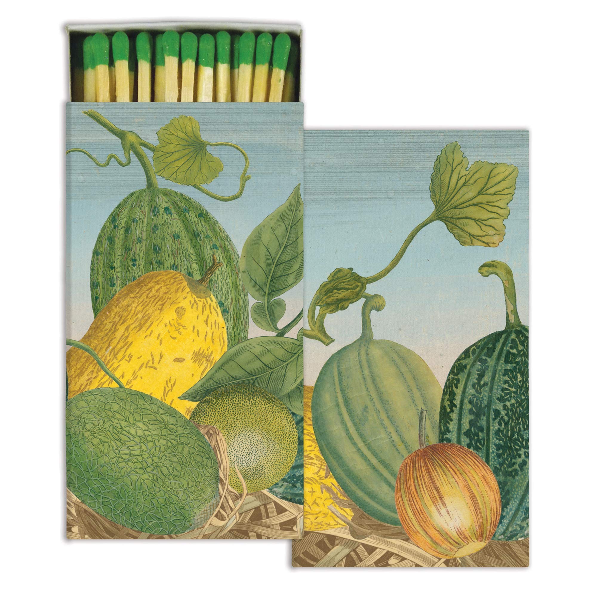 Decorative Melon-Shaped Match Box with Wooden Matches - Perfect for Home Decor, Kitchen, Camping & Gifts