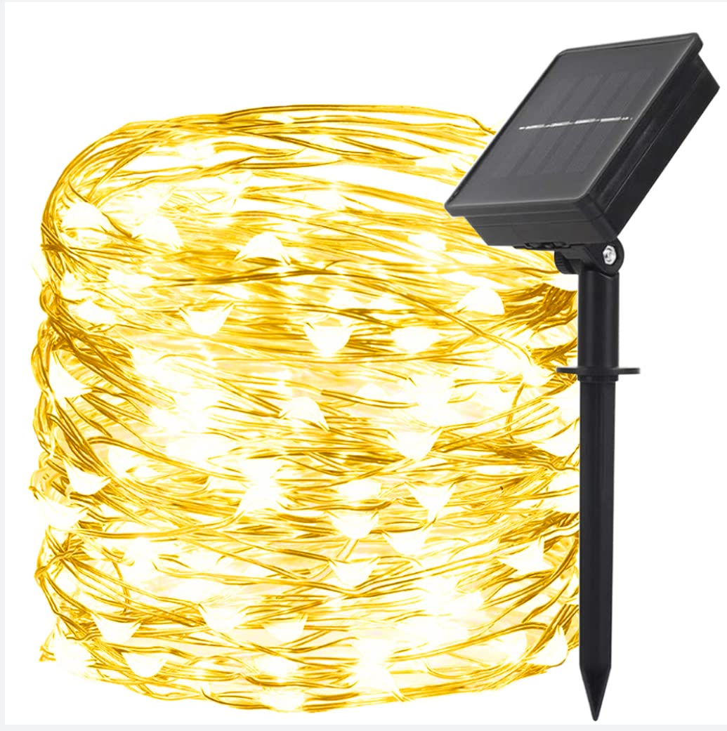 72ft 200 LED Solar String Lights - Waterproof Outdoor/Indoor Fairy Lights with 8 Lighting Modes for Patio, Garden, Yard, Trees, Wedding, Party, Halloween, Christmas & Camping Decor (Warm White) | Perfect for Creating Magical Ambiance in Backyards, Events and Seasonal Celebrations