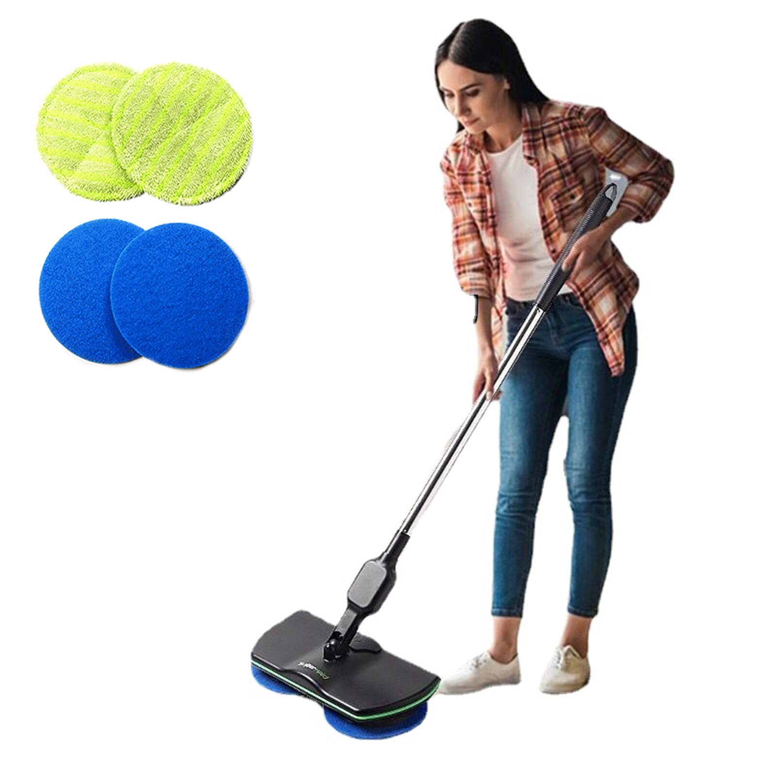 **NSXCDH Cordless Electric Spin Mop - Powerful Floor Cleaner & Polisher for Hardwood, Tile Floors - Quiet Cleaning & Waxing with Extendable Handle - Perfect for Home, Kitchen, and Office Use**
