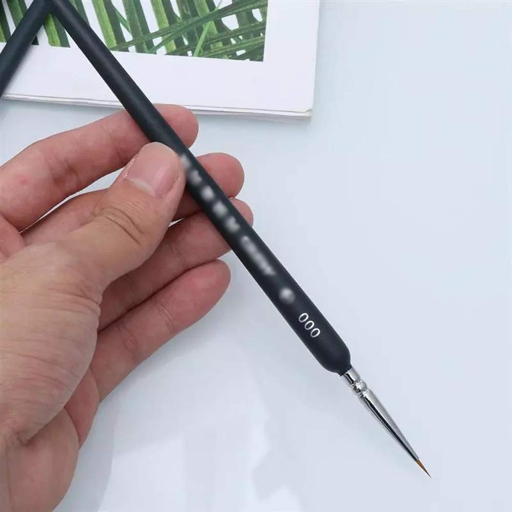 10 PCS Miniature Paint Brush Set - Professional Nylon Brushes for Acrylic Painting, Thin Hook Line Pen - Perfect for Detailed Artwork, Hand Painting, Miniature Models & DIY Crafts
