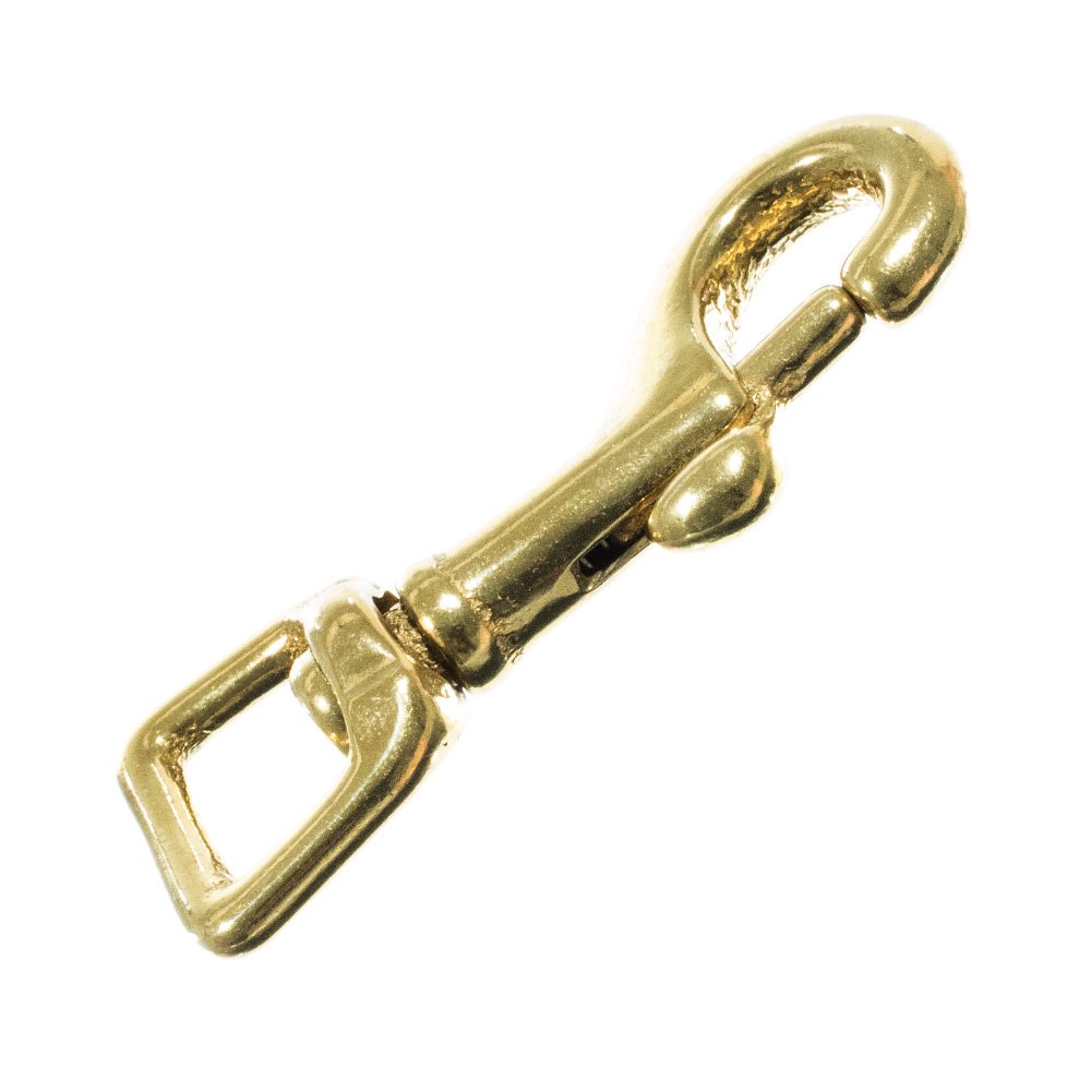 Premium Brass Swivel Snap Hooks - 1/2 Inch Heavy Duty Keychain Clips (2 Pack) for Keys, Purses, Backpacks, Dog Leashes & Outdoor Gear - Durable Metal Carabiner Style Hooks for Everyday Carry & Organization