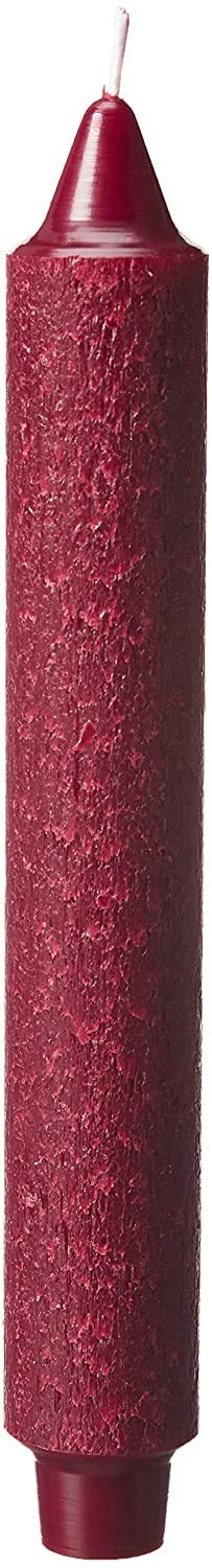 Root Candles 51978 Unscented Timberline Collenette 9-Inch Dinner Candles, 4-Pack, Garnet Red - Elegant Table Decor for Weddings, Holidays & Romantic Dinners