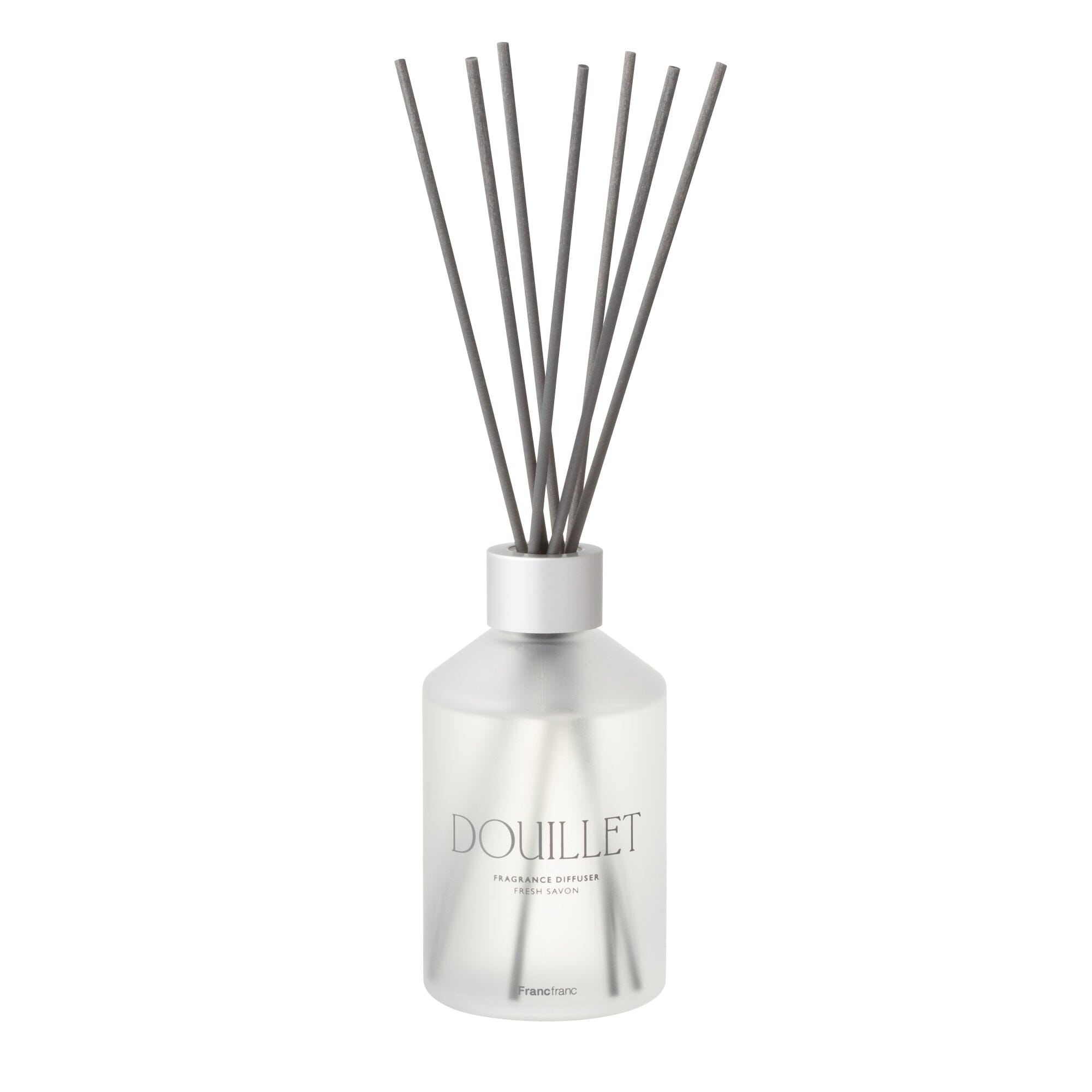 Douillet White Fragrance Diffuser with Fresh Savon Scent - Aromatherapy Essential Oil Reed Diffuser for Home, Office & Spa Relaxation