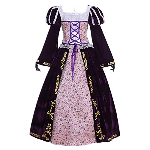Elegant Purple Velvet Cosplay Dress for Women - Deluxe Princess Costume for Halloween, Christmas & Fancy Dress Parties | Perfect for Cosplay, Themed Events & Holiday Celebrations