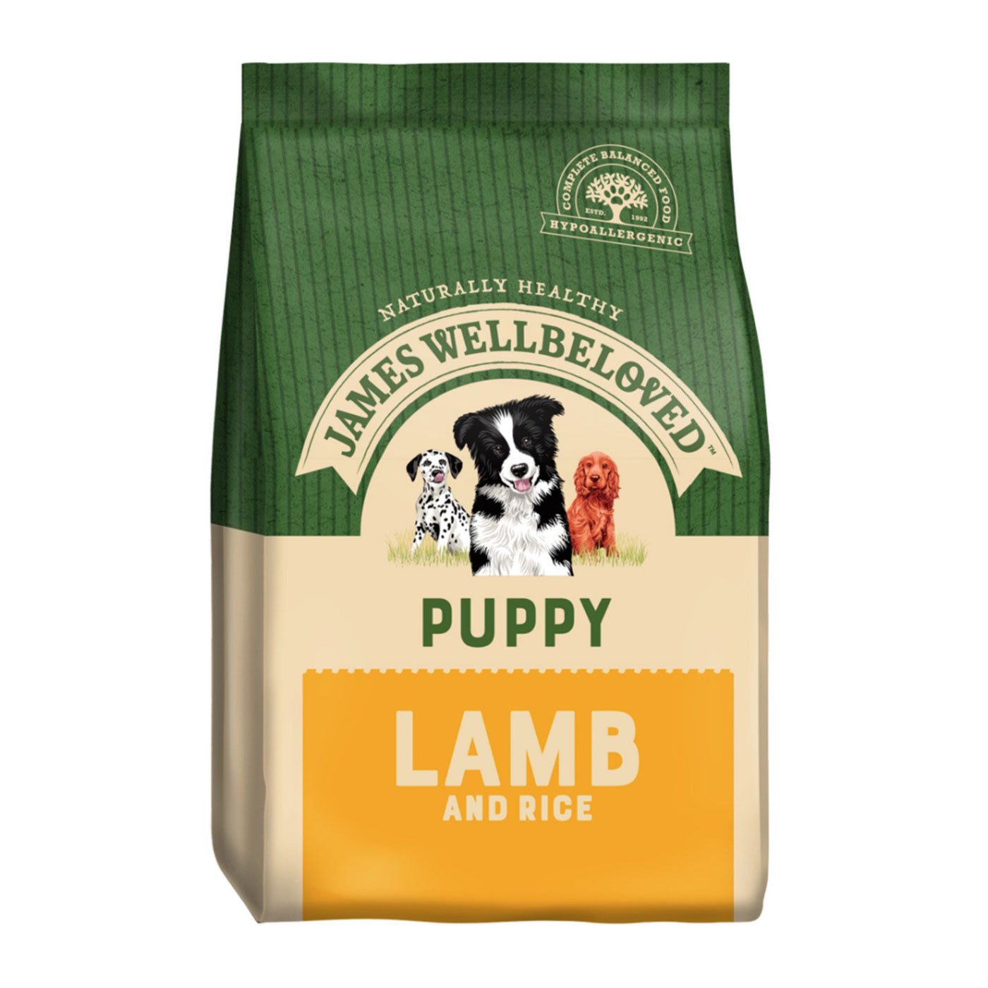 James Wellbeloved Lamb & Rice Puppy Food - Premium Dry Dog Food for Small & Medium Breeds - Grain-Free Puppy Nutrition for Healthy Growth - Ideal for Training & Daily Feeding