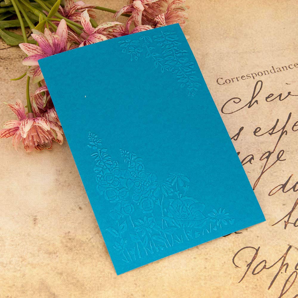 Arrietty Leaves Flowers Plastic Embossing Folder for Scrapbooking, DIY Cards, Albums | Scrapbook Template for Paper Crafting & Card Making | Perfect for Wedding Invitations, Greeting Cards, Memory Books