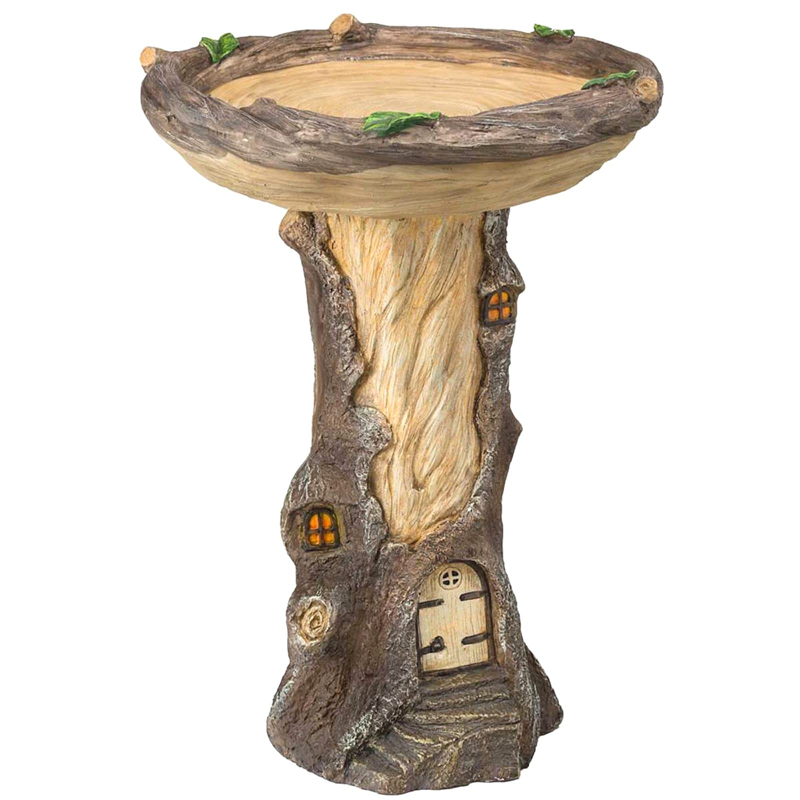 Handmade Polyresin Bird Bath & Feeder - Outdoor Garden Decor with Puppy Monkey Sculpture for Wild Birds | Perfect for Lawn, Yard & Patio Decoration