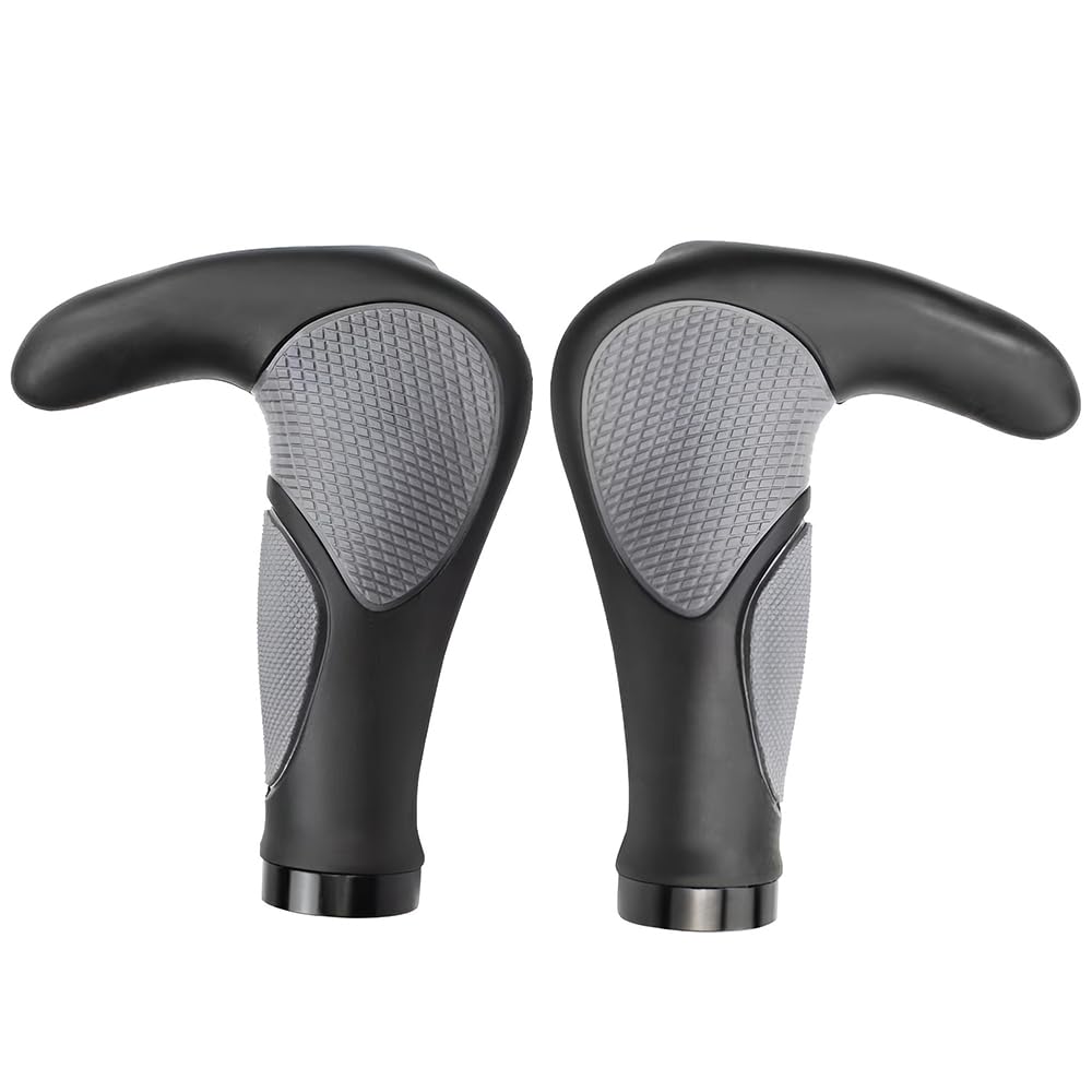 Premium Bike Handlebar Grips - Soft Gel Shock Absorbing Ergonomic MTB Grips for Mountain Bikes | Comfortable Cycling Accessories for Trail Riding & Commuting