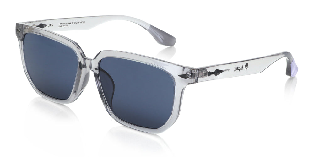JINS x NARUTO SASUKE SG Model Gray Anime Glasses - Stylish Naruto Eyewear for Cosplay, Anime Fans & Daily Wear
