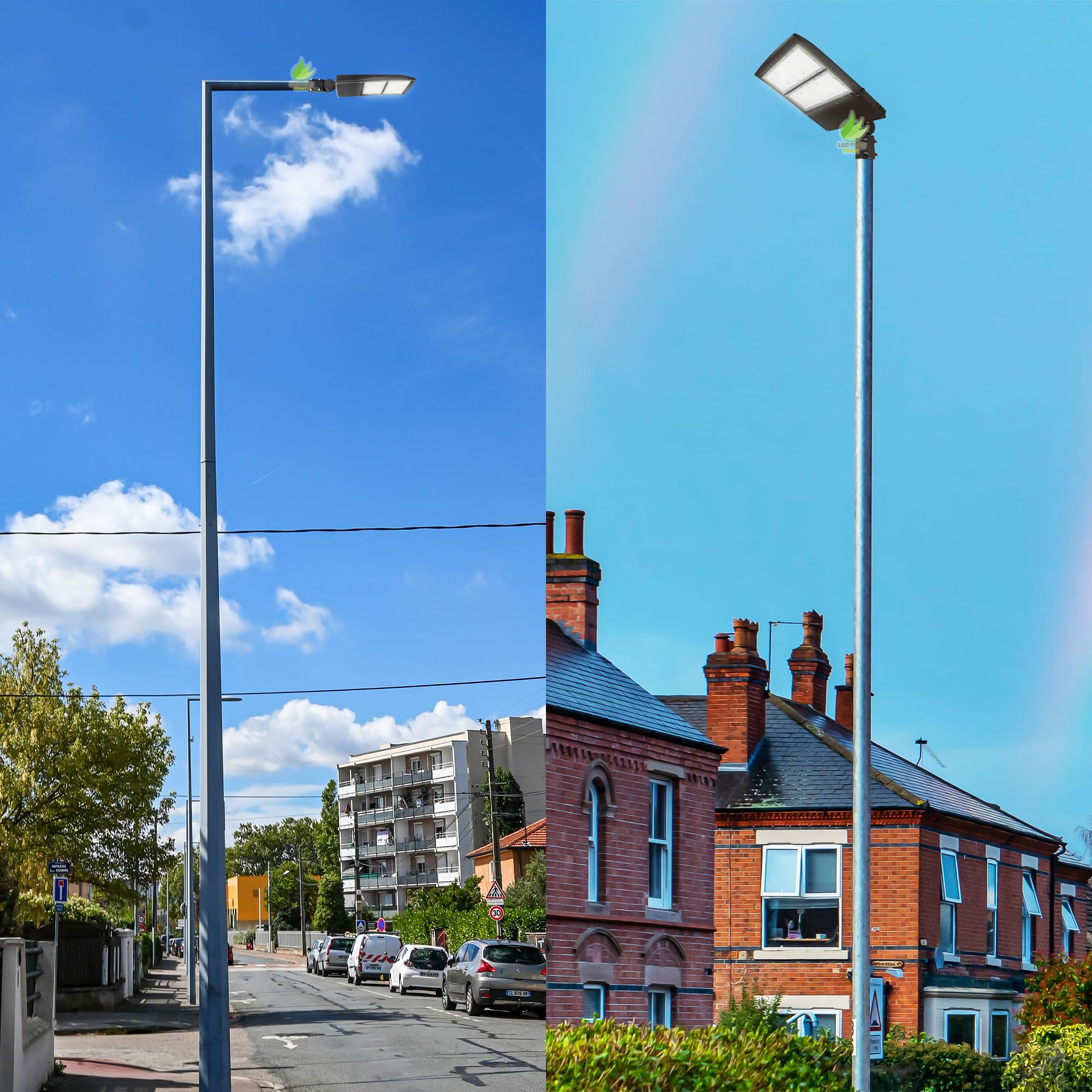 300W LED Parking Lot Lights 4000K Neutral White - DLC Premium UL Certified - 40500lm High Output (700-1000W Equivalent) - 20KV Surge Protector & 1-10V Dimming - Slip Fitter Mount LED Street Lights - Perfect for Commercial Parking Lots, Warehouses, and Outdoor Area Lighting