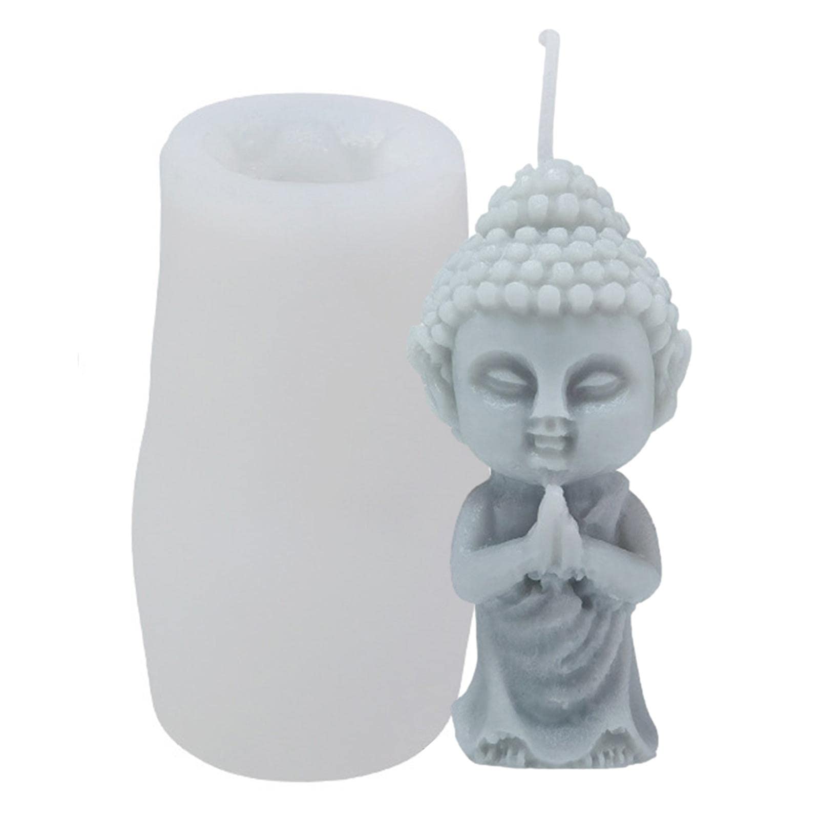 Besokuse Buddha Silicone Candle Molds - 3D Brahma Buddha Statue Candle Making Kit for DIY Scented Candles & Plaster Crafts | Home Decor, Meditation Gifts, Yoga Studio Accessories
