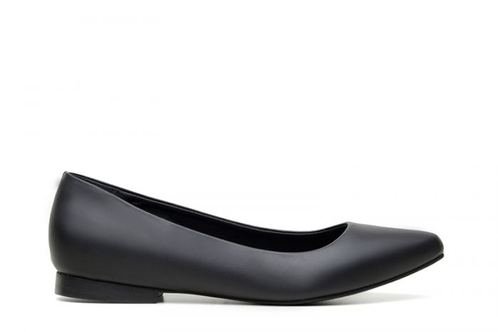 Ahimsa Vegan Black Matte Diana Flats - Comfortable Women's Ballet Shoes for Work, Casual & Formal Wear