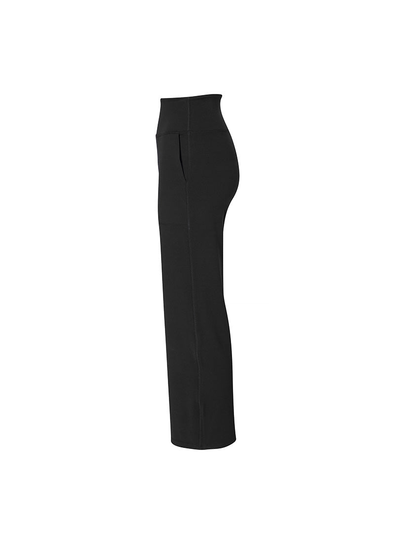 Black Label Power Rise Pocket Wide Leggings - High Waisted Yoga Pants with Side Pockets for Women | Perfect for Workouts, Running, Gym & Lounge Wear