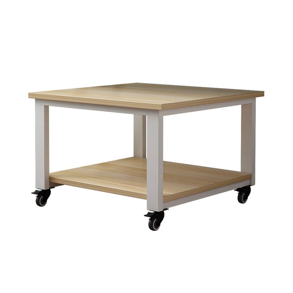 2-Tier Mobile Printer Stand with Storage Shelf - Sturdy Floor-Standing Printer Desk for Office & Home Use - Perfect for Fax Machines, Scanners & Home Office Organization (Beige) - Ideal for Small Spaces & Workspace Optimization