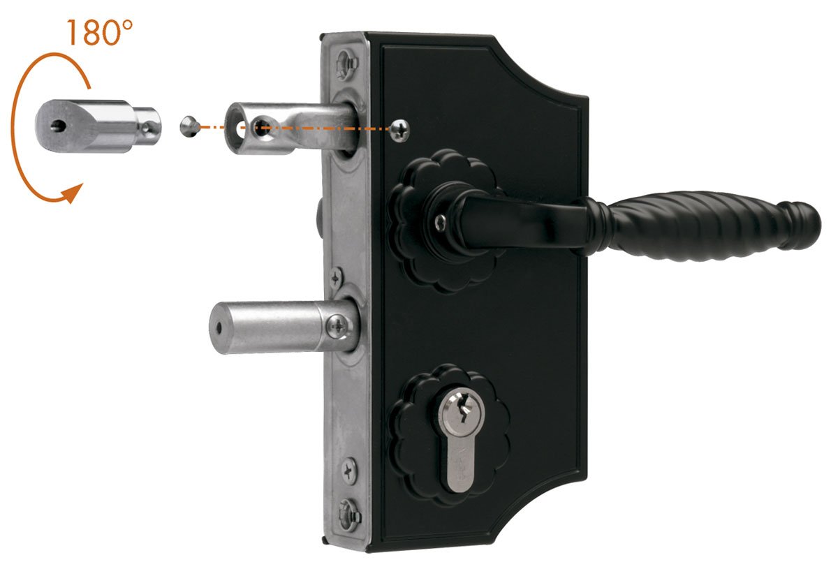 Heavy Duty Wrought Iron Padlock - Large Black Security Lock (40mm to 60mm) for Gates, Fences, Storage Units & Outdoor Use
