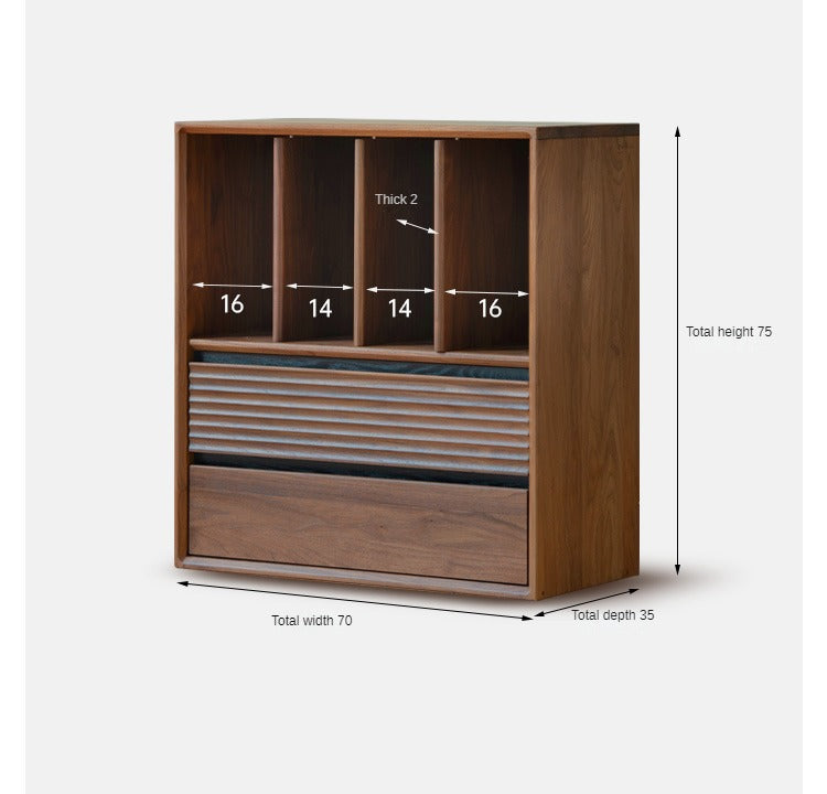 Premium Solid Oak & Black Walnut Modular Bookcase - Modern Luxury Wooden Bookshelf for Home Office, Living Room, and Library Organization