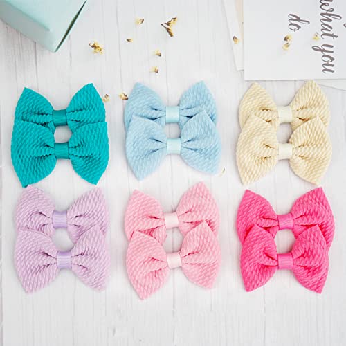 JOYOYO 60Pcs Baby Girls Hair Bows - 2.75 Inch Twill Waffle Fabric Alligator Clips for Toddlers & Kids - Hair Accessories for Pigtails, Bangs & Everyday Styling - Perfect for School, Parties & Photo Shoots