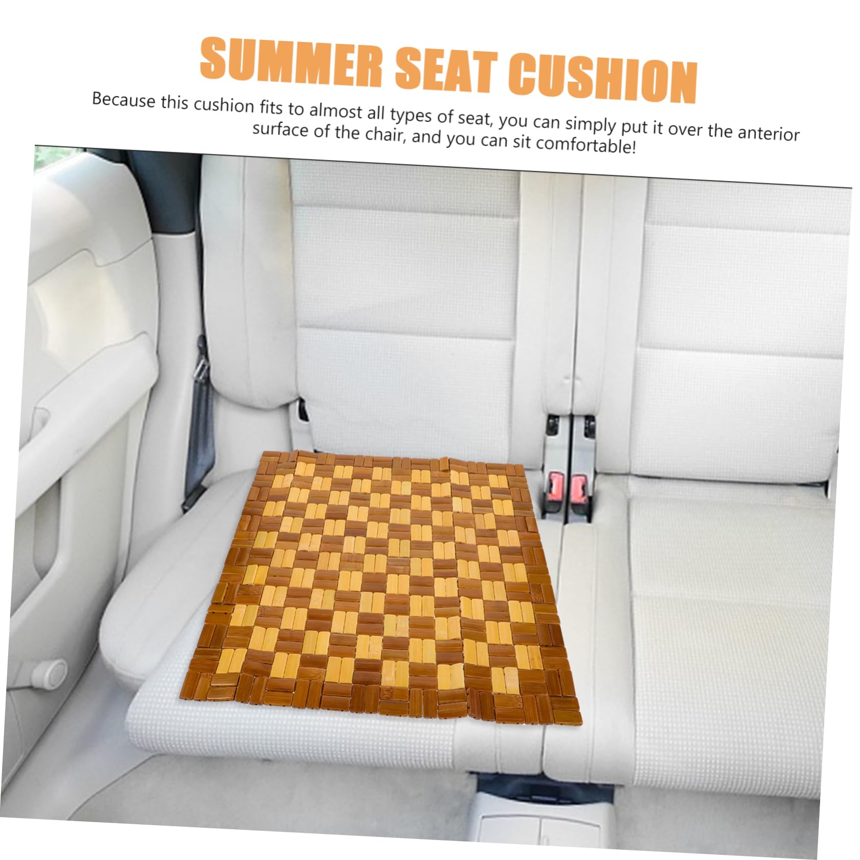 Breathable Bamboo Seat Cushion - Portable Cooling Mat for Outdoor & Indoor Use - Comfortable Sitting Pad for Adults, Kids, Camping, Picnics & Office Chairs